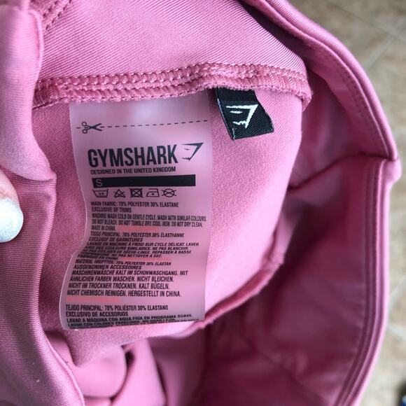 Gymshark Asymmetric Color Block Leggings Dusty Pink Dark Ruby Small - Picture 8 of 11